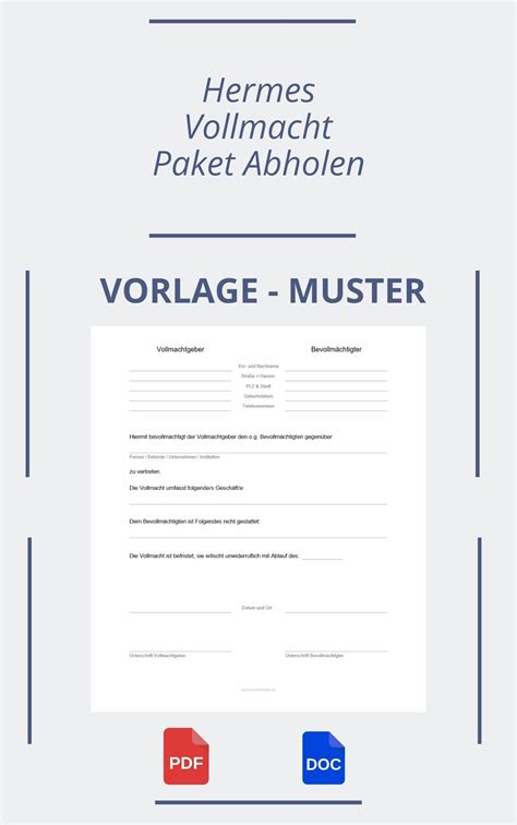 hermes pajet abholen mit vollmacht|Hermes vollmacht formular pdf.